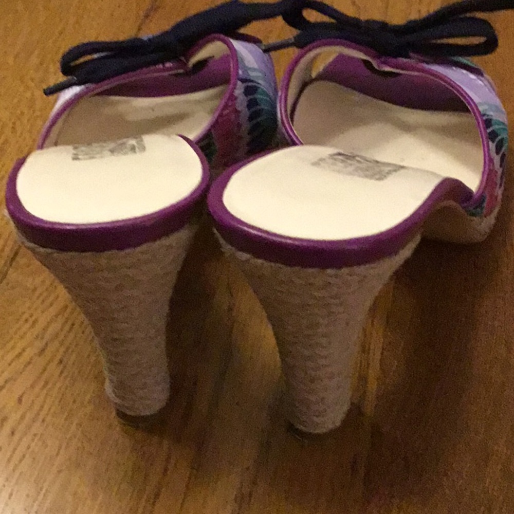 Salvatore Ferragamo Purple Floral Women's Shoes - Picture 4 of 10
